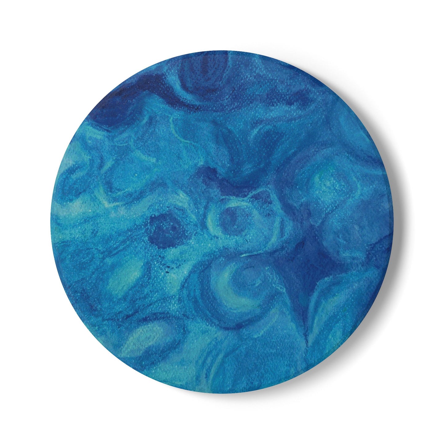 Marble Ceramic Coaster — Ocean Blue Mat