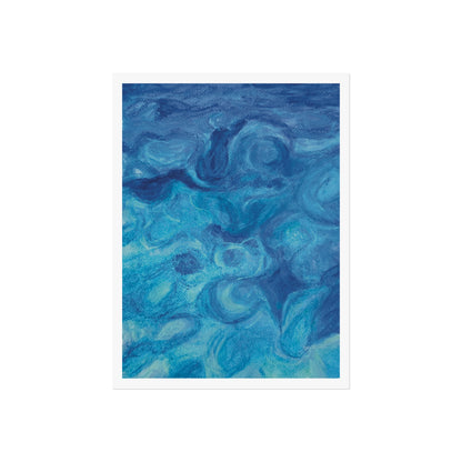 Blue Ocean Abstract Fine Art Poster — Nautical Wall Art Print